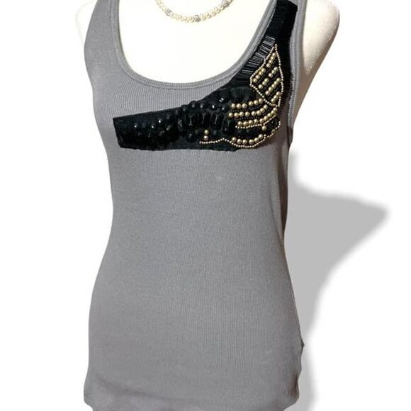 Bisou Bisou Michele Bohbot Womens tank gray Sz Medium - Picture 1 of 4